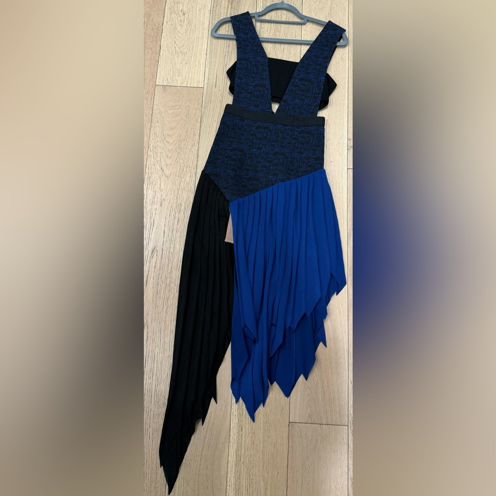 Self Portait Navy and Black Asymmetrical Dress — Size 2